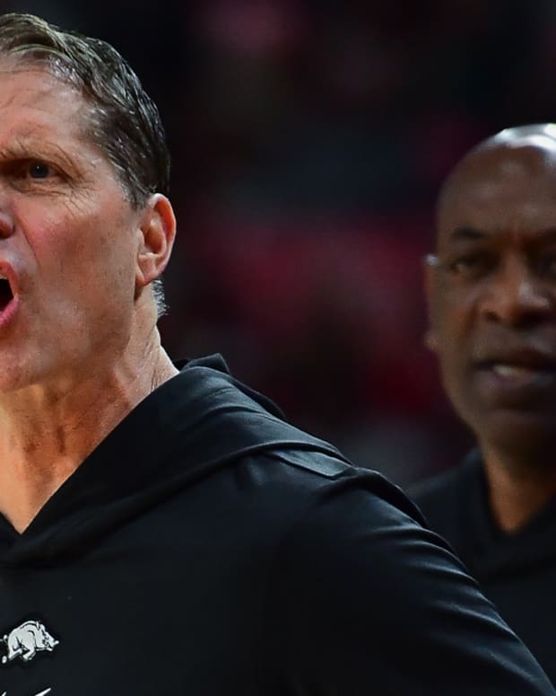 Razorbacks coach Eric Musselman against Texas A&M